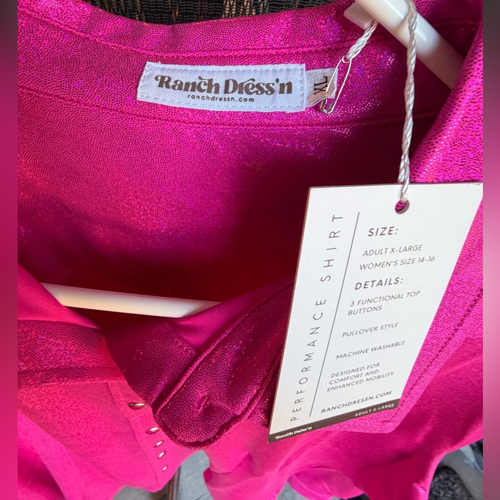 Ranch Dress’n hot pink rodeo shirt XL - Picture 2 of 3